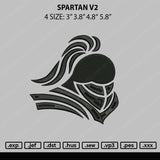 Spartan V2 Embroidery File 4 sizes