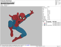 Spiderman Embroidery File 4 size