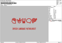 Speechtext Embroidery File 6 sizes
