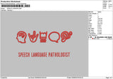 Speechtext Embroidery File 6 sizes
