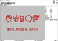 Speechtext Embroidery File 6 sizes