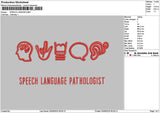 Speechtext Embroidery File 6 sizes