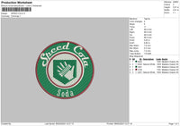 Speed Cola Embroidery File 6 sizes