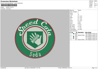 Speed Cola Embroidery File 6 sizes