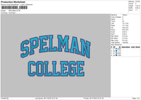 Spelman Embroidery File 6 sizes