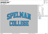 Spelman Embroidery File 6 sizes