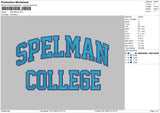 Spelman Embroidery File 6 sizes
