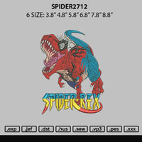 Spider2712 Embroidery File 6 sizes
