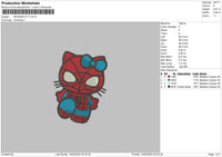 Spiderkitty 002 Embroidery File 6 sizes