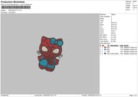 Spiderkitty 002 Embroidery File 6 sizes