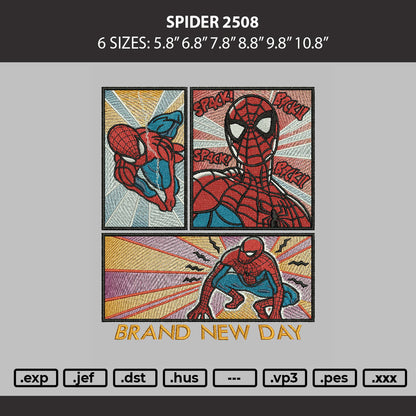 Spider 2508 Embroidery Machine Design File 6 sizes