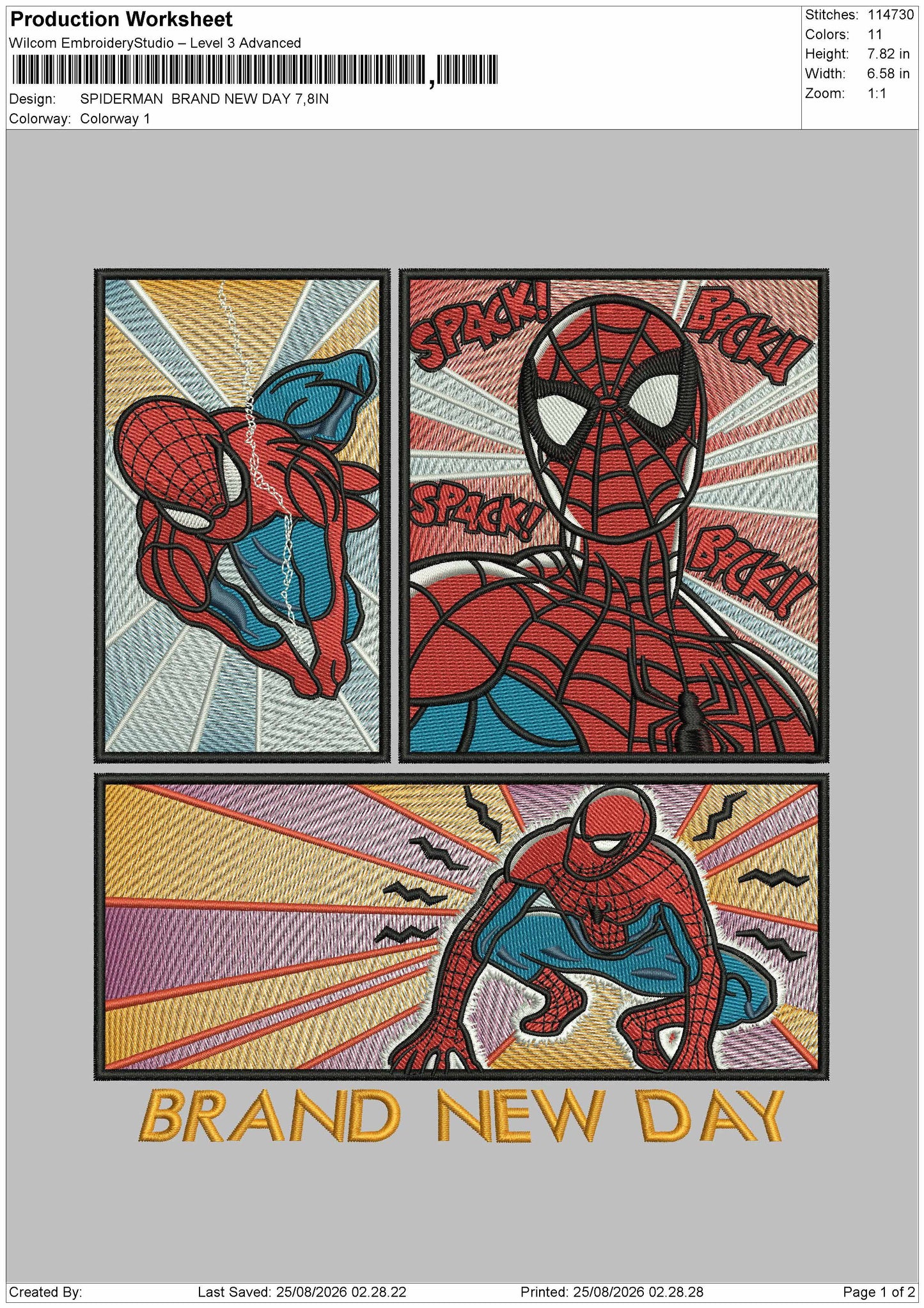 Spider 2508 Embroidery Machine Design File 6 sizes