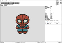 Spider Chibi V3 Embroidery File 6 sizes