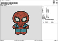 Spider Chibi V3 Embroidery File 6 sizes