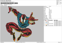 Spiderman Color Embroidery File 4 size