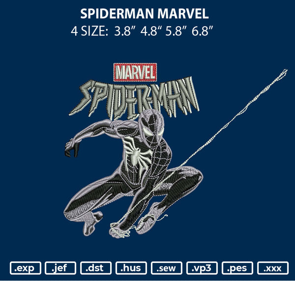 Spider Marv Embroidery File 4 size