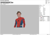 Spiderman Flat Embroidery File 4 size