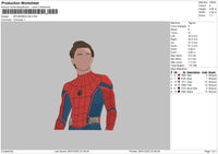 Spiderman Flat Embroidery File 4 size