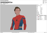 Spiderman Flat Embroidery File 4 size