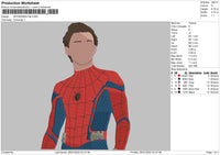 Spiderman Flat Embroidery File 4 size