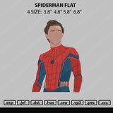 Spiderman Flat Embroidery File 4 size