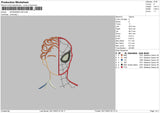 Spider Half Embroidery File 6 sizes