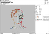 Spider Half Embroidery File 6 sizes