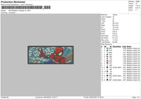 Spiderman Rectangle V5 Embroidery File 4 size