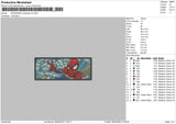 Spiderman Rectangle V5 Embroidery File 4 size