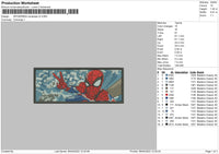Spiderman Rectangle V5 Embroidery File 4 size