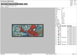 Spiderman Rectangle V5 Embroidery File 4 size