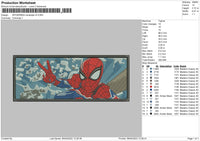 Spiderman Rectangle V5 Embroidery File 4 size