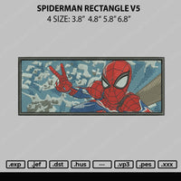 Spiderman Rectangle V5 Embroidery File 4 size