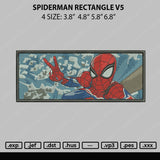 Spiderman Rectangle V5 Embroidery File 4 size