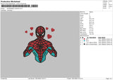 Spiderman Valentine Embroidery File 4 size