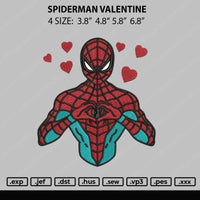 Spiderman Valentine Embroidery File 4 size