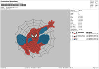 Spiderman Web Embroidery File 4 size