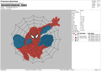 Spiderman Web Embroidery File 4 size