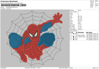 Spiderman Web Embroidery File 4 size