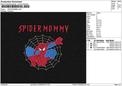 Spidertext 0709 Embroidery File 6 sizes