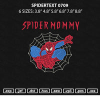 Spidertext 0709 Embroidery File 6 sizes