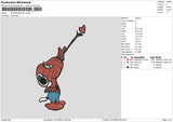 Spidersnoopy 01 Embroidery File 6 sizes