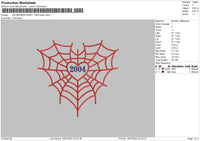 Spiderweb Heart 2004 Embroidery File 6 sizes