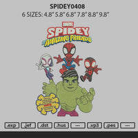 Spidey0408 Embroidery File 6 sizes