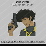 Spike Spiegel Embroidery File 4 size
