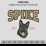 Spike Dog Embroidery File 6 sizes