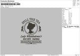 Spill Text Embroidery File 6 sizes