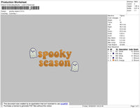 Spooky Season 02 Embroidery File 4 size