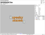 Spooky Season 02 Embroidery File 4 size