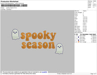 Spooky Season 02 Embroidery File 4 size